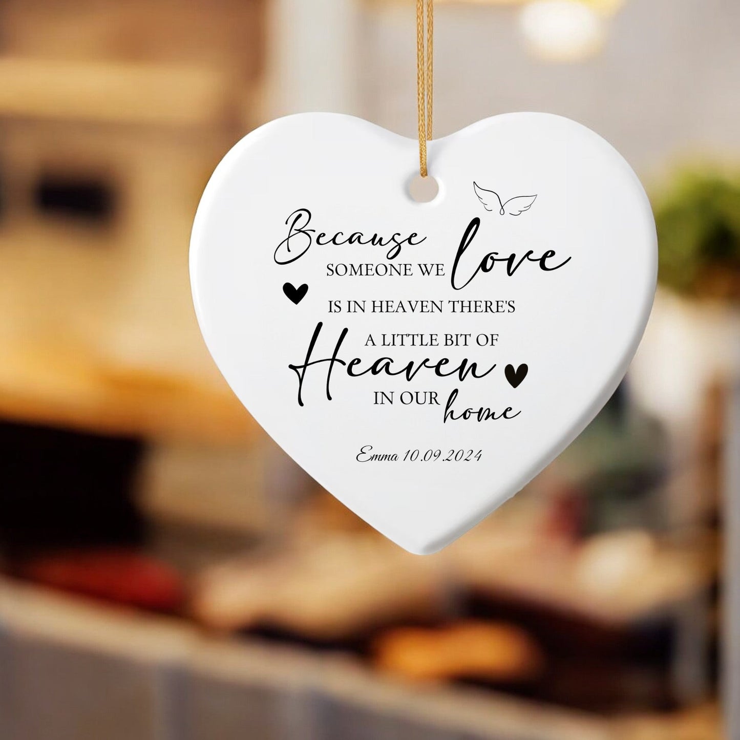 Memorial Christmas Ornament | Remembrance Angel Keepsake for Lost Loved Ones