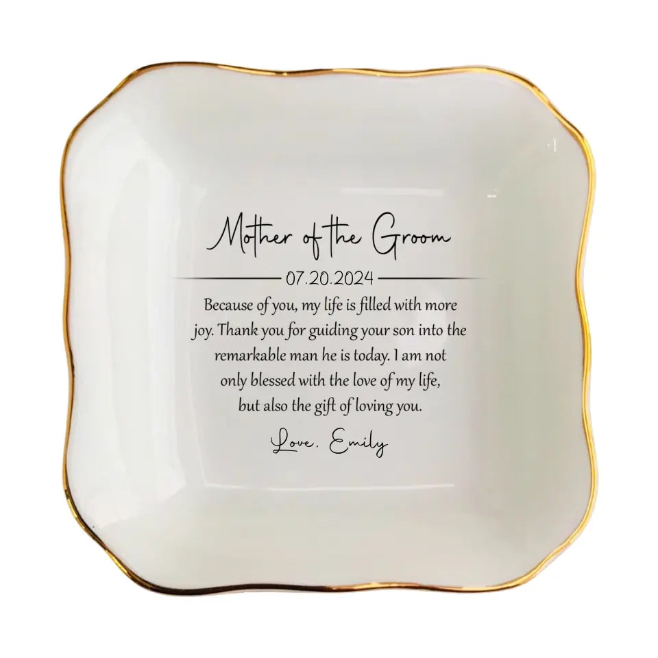 Mother Of The Groom Personalized Ring Dish-Mother-in-Law Gift From Bride