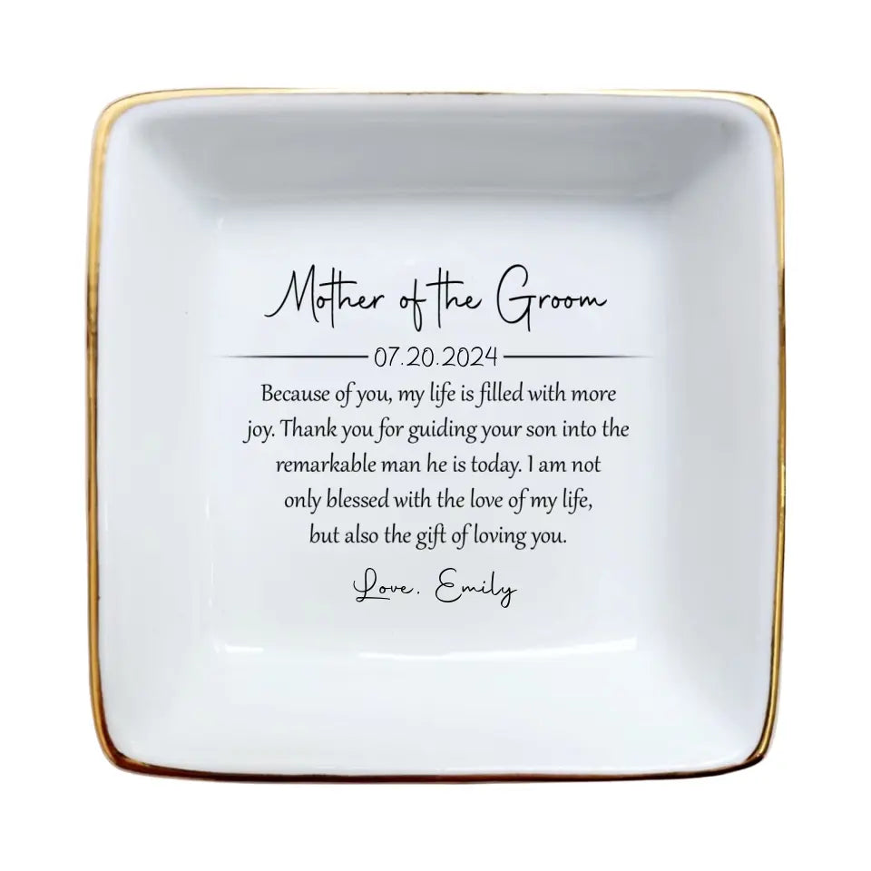 Mother Of The Groom Personalized Ring Dish-Mother-in-Law Gift From Bride