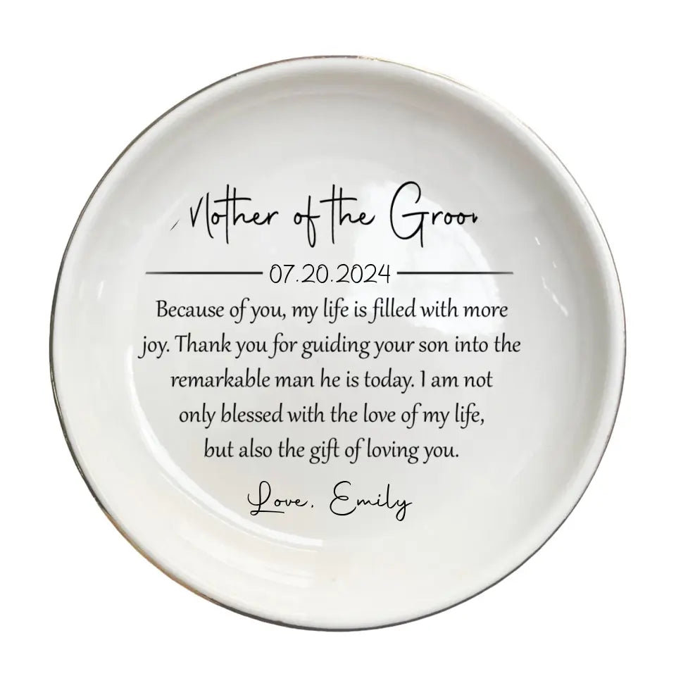 Mother Of The Groom Personalized Ring Dish-Mother-in-Law Gift From Bride
