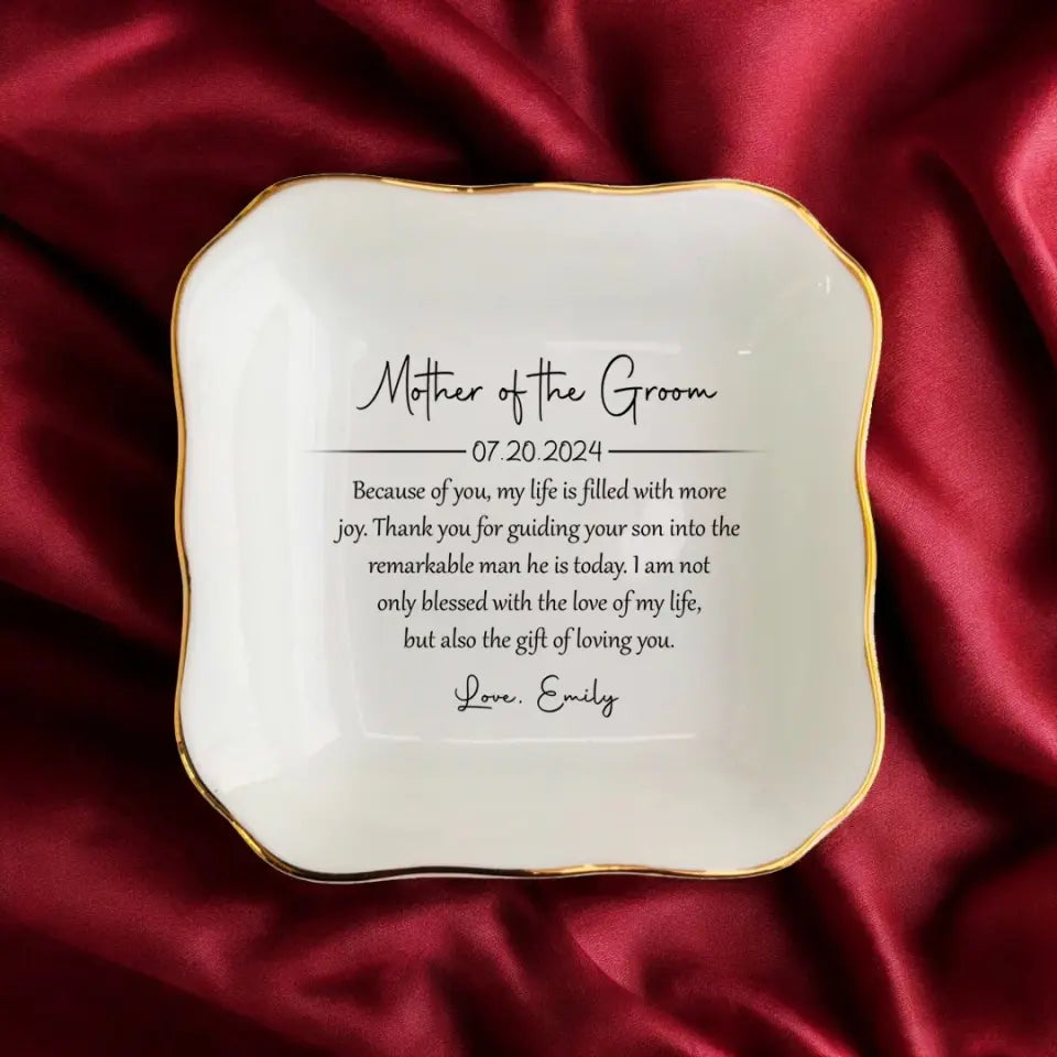 Mother Of The Groom Personalized Ring Dish-Mother-in-Law Gift From Bride