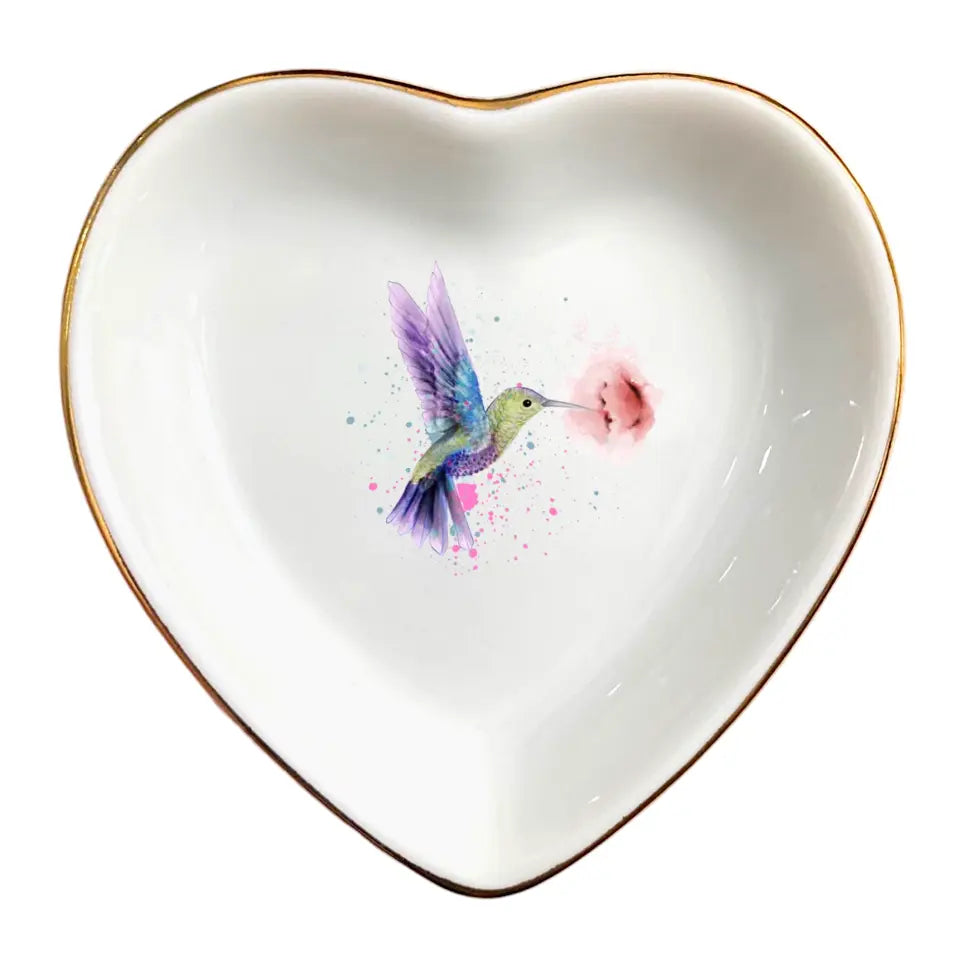 Hummingbird Jewelry Dish | Wedding Ring & Trinket Holder | Elegant Gift for Nature Lovers