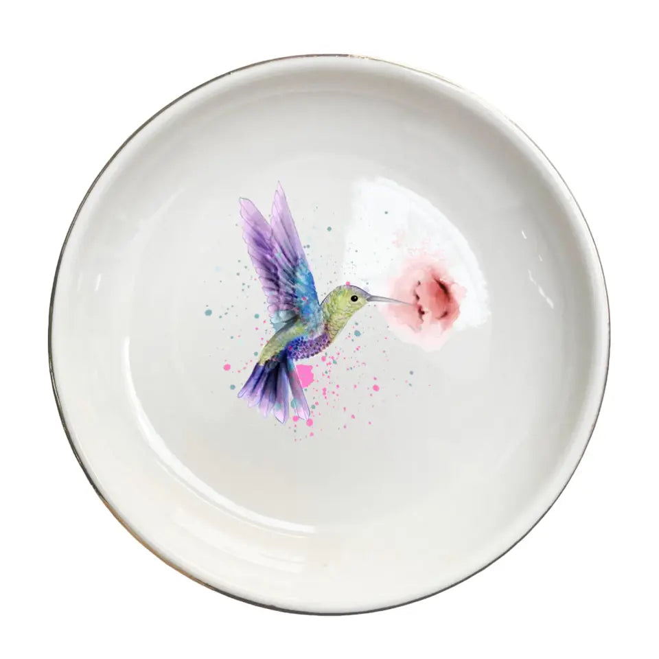 Hummingbird Jewelry Dish | Wedding Ring & Trinket Holder | Elegant Gift for Nature Lovers