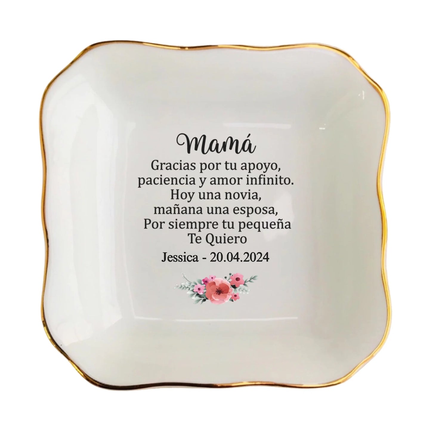 Gracias por tu Apoyo | Spanish Mother of the Bride Ring Dish | Wedding Gift for Mom from Bride or Groom