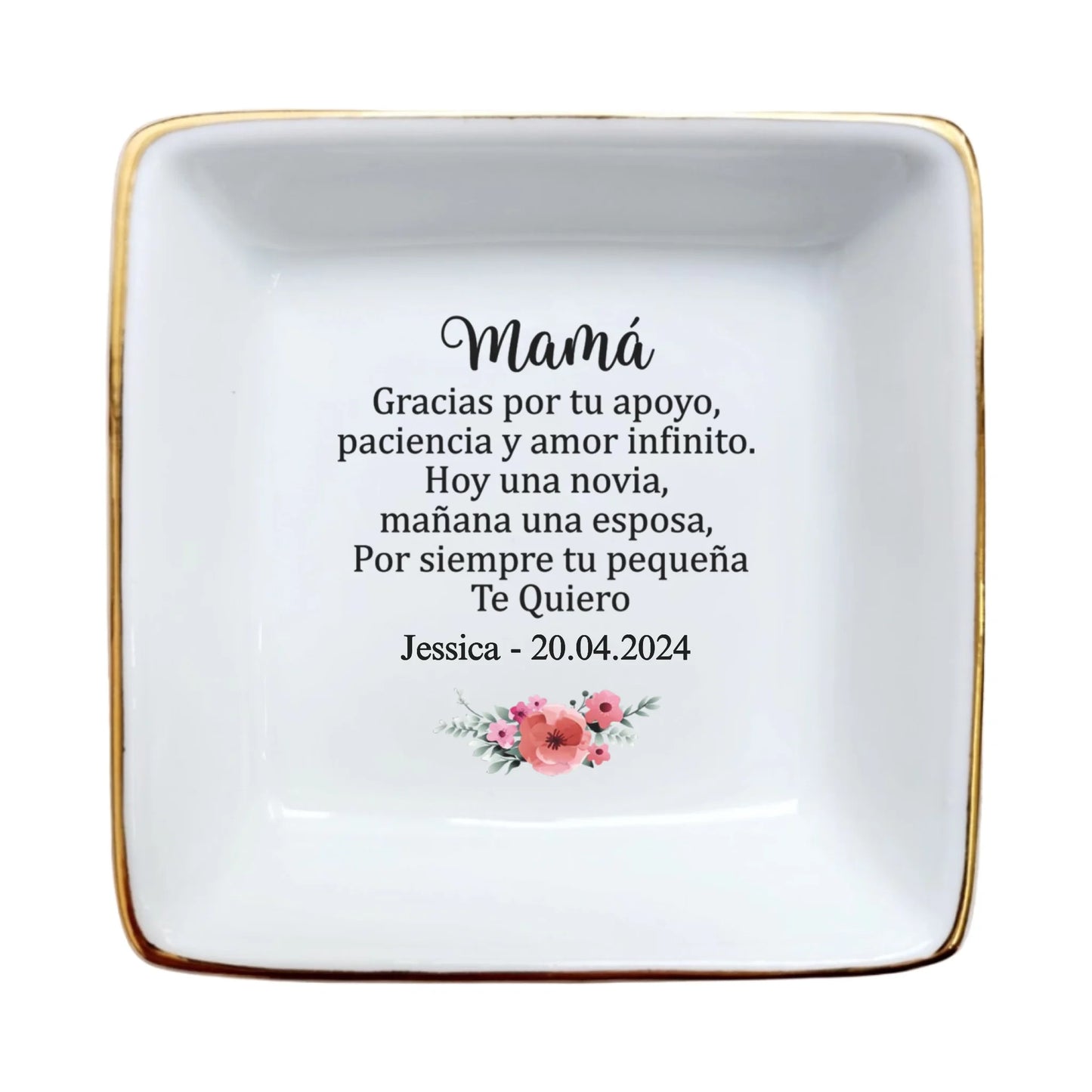 Gracias por tu Apoyo | Spanish Mother of the Bride Ring Dish | Wedding Gift for Mom from Bride or Groom