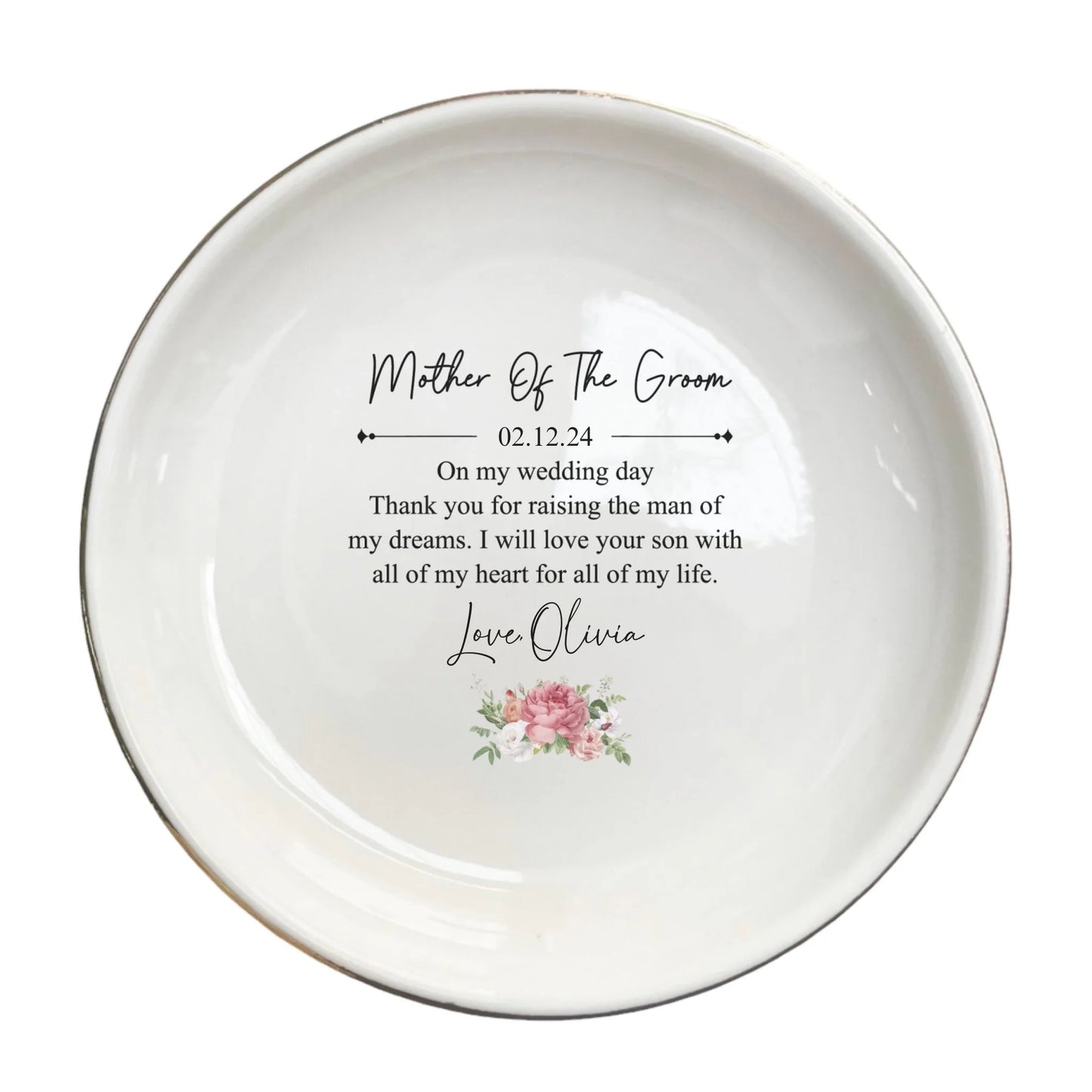 Ring Dish for Mother of the Groom | Wedding & Bridal Shower Gift from Bride | Thank you for guiding your son