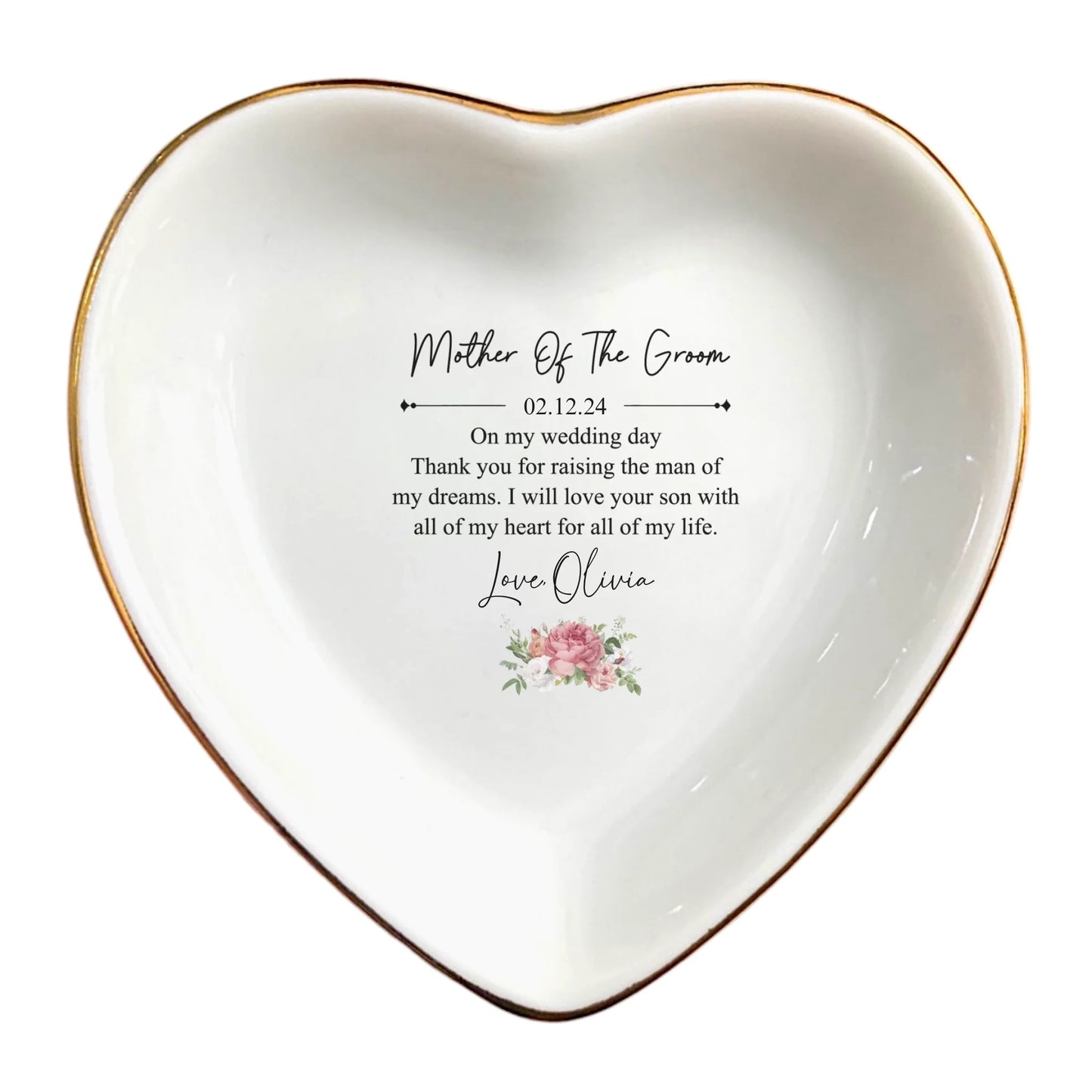 Ring Dish for Mother of the Groom | Wedding & Bridal Shower Gift from Bride | Thank you for guiding your son