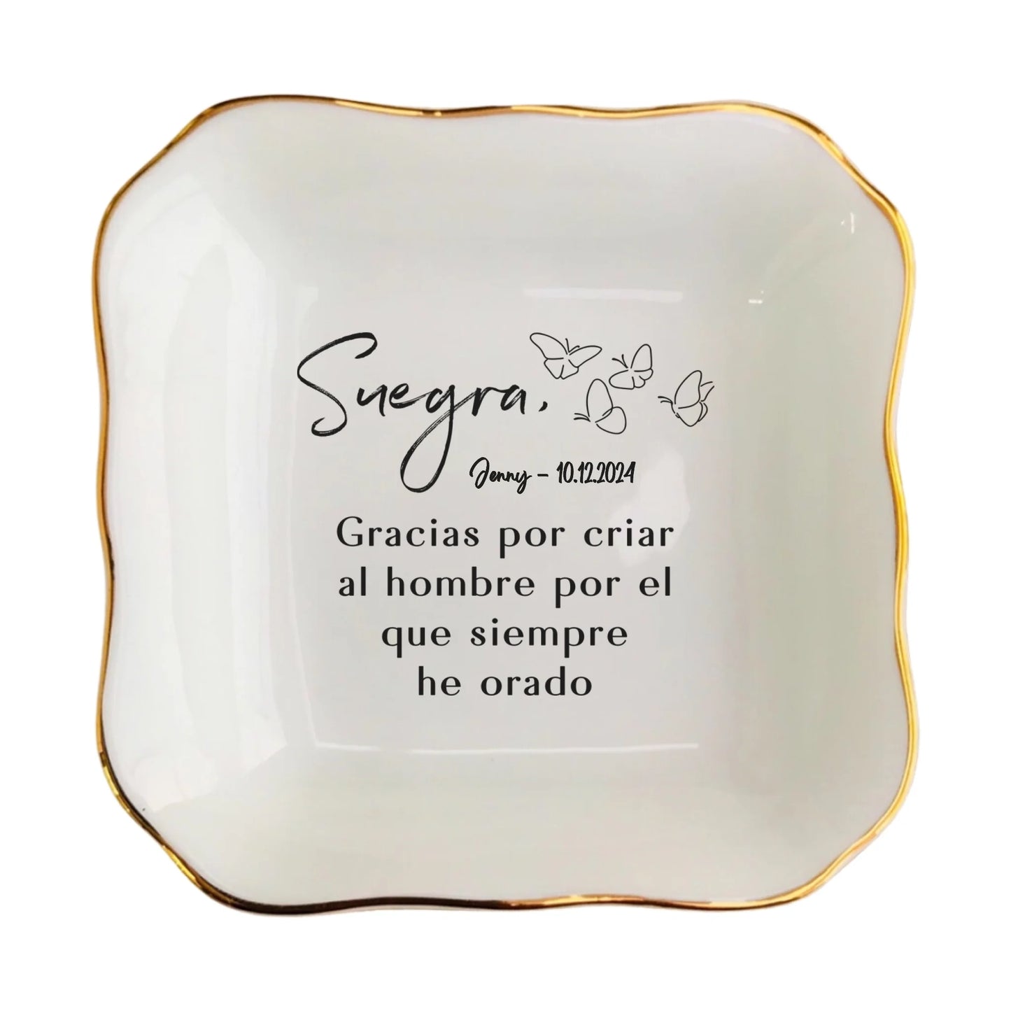 Spanish Mother-in-Law Ring Dish | Personalized Regalo para Suegra | Unique Jewelry Gift for Future Mother-in-Law