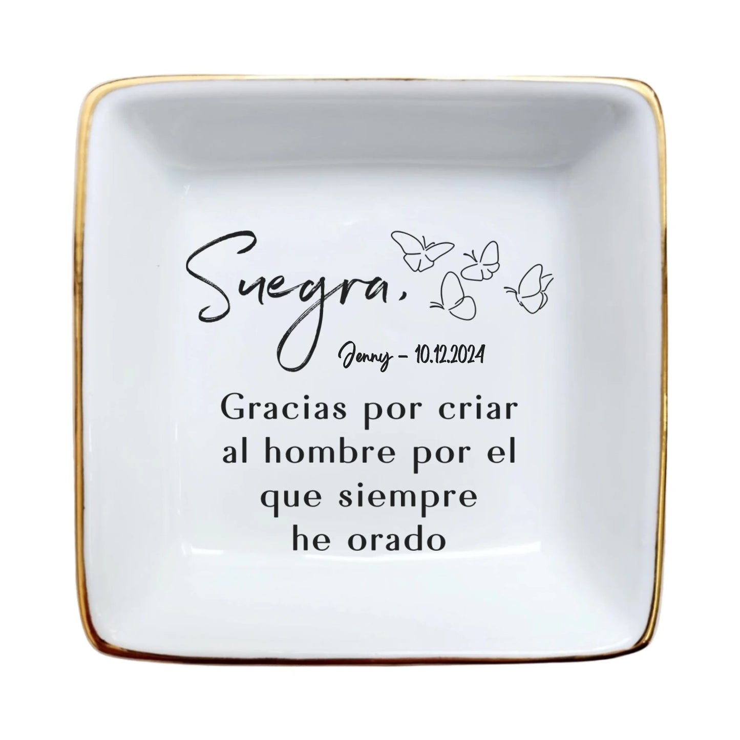 Spanish Mother-in-Law Ring Dish | Personalized Regalo para Suegra | Unique Jewelry Gift for Future Mother-in-Law