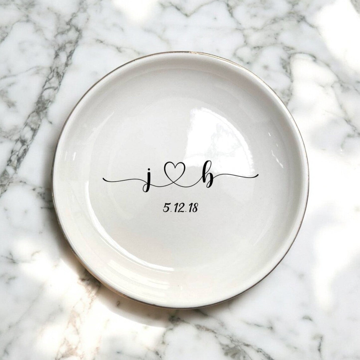 Engagement Ring Dish Wedding Gift For Bride Jewelry Tray, Engagement Gift For Engaged Couple, Wedding Ring Holder, Anniversary Gift For Wife