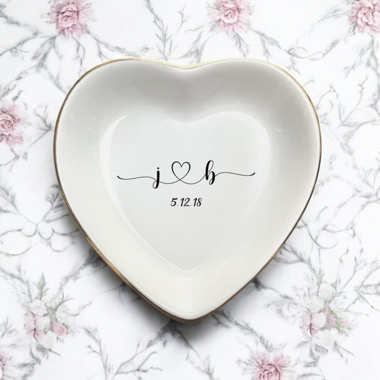 Engagement Ring Dish Wedding Gift For Bride Jewelry Tray, Engagement Gift For Engaged Couple, Wedding Ring Holder, Anniversary Gift For Wife