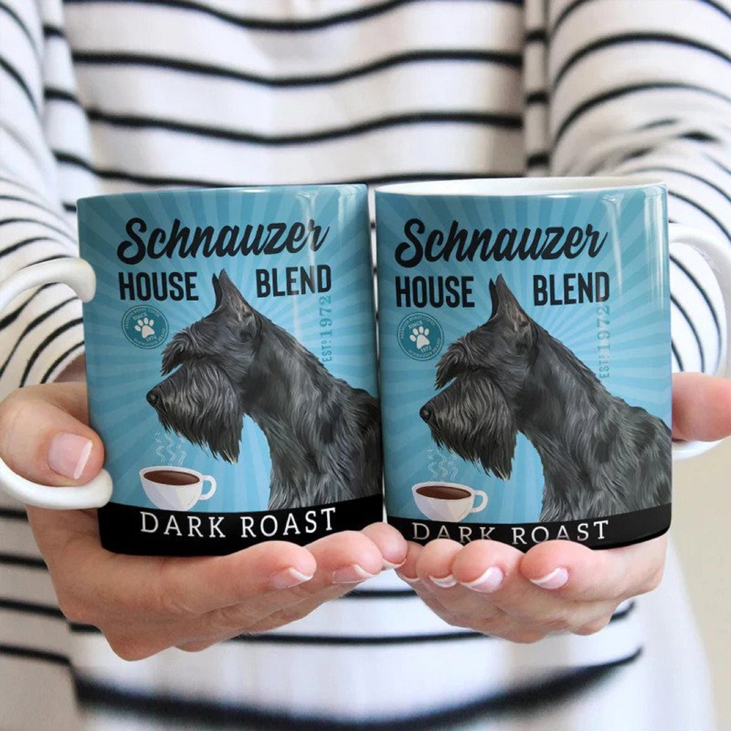 Schnauzer Dog Coffee Company Mug, Vintage Dog Mug, Schnauzer Dog Dad, Schnauzer Dog Mom Mug, Dog Coffee Mug, Dog Lover Gift, Dark Roast