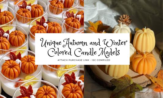 Collection of Unique Autumn and Winter Colored Candle Models