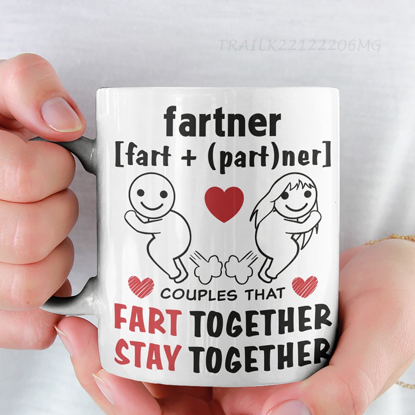 Personalized Fart Together Stay Forever Couple Coffee Mug, Mugs For Couple,Valentines Day Engagement Gift For Couple, Anniversary Coffee Cup