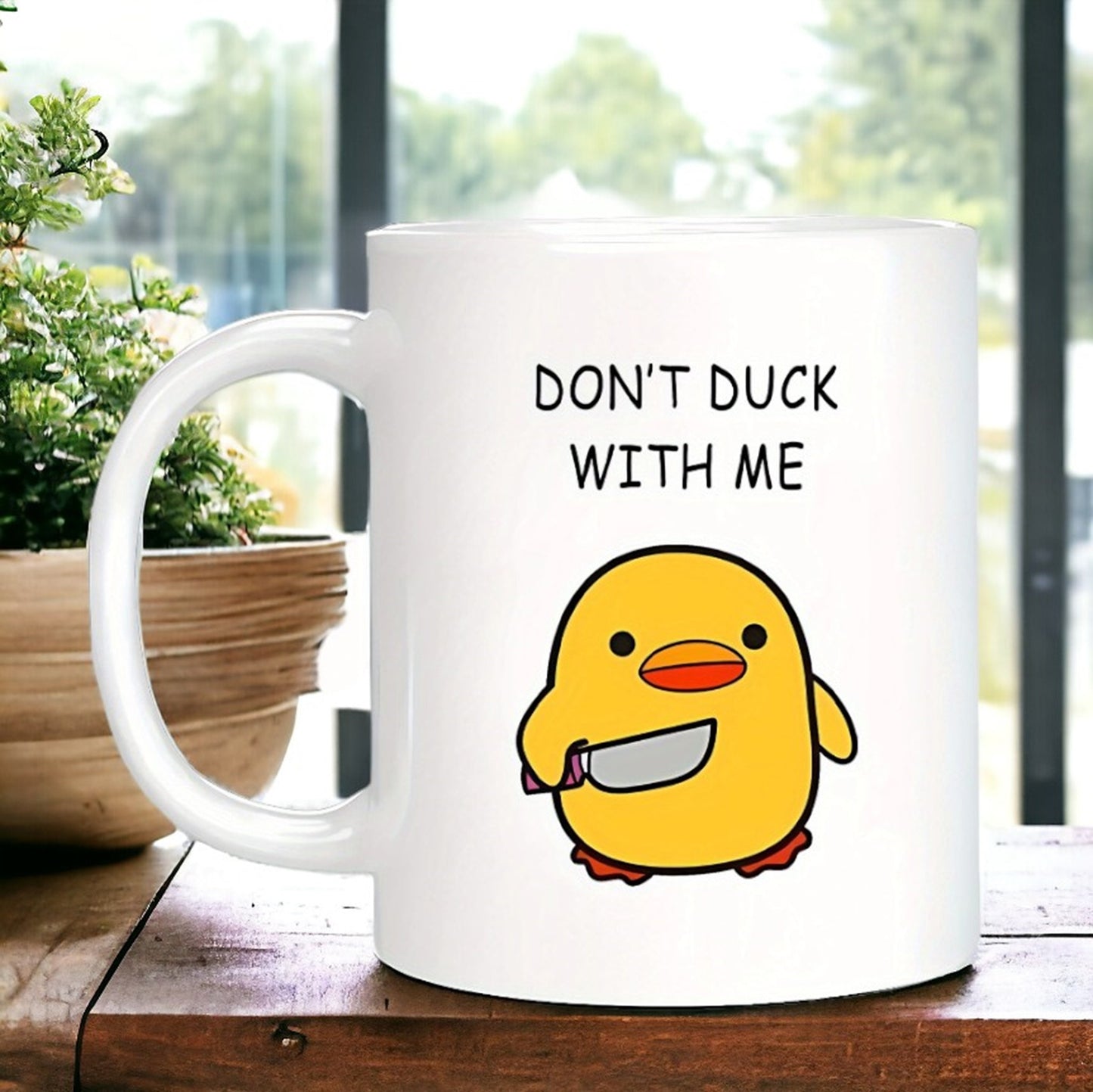 Don't Duck With Me Mug, Funny Duck Mug, Cute Duck Mug, Sarcastic Mug for Co-worker Best Friend, Work Mug, Coworker Gift, Office Humor Gifts