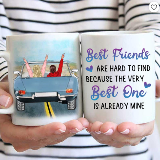 Best Friend Personalized Mug, Best Friends Gifts, To My Bestie Mug, Custom Girls Mug, Long Distance Mug, Bestie Gift, Long Distance Gift