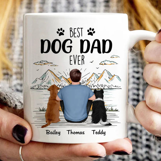 Best Dog Dad Ever Dog Personalized Coffee Mug, Dog Dad Mug, Dog Mom Mug, Custom Dog Mug, Dog Parents Mug, New Dog Gift, Dog Holiday Gift