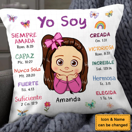 Spanish Granddaughter Cuddle Pillow, Hug This Pillow, Gift from Nana, Gift for Grandkid Pillow, Spanish Grandmas Pillow with Grandkids