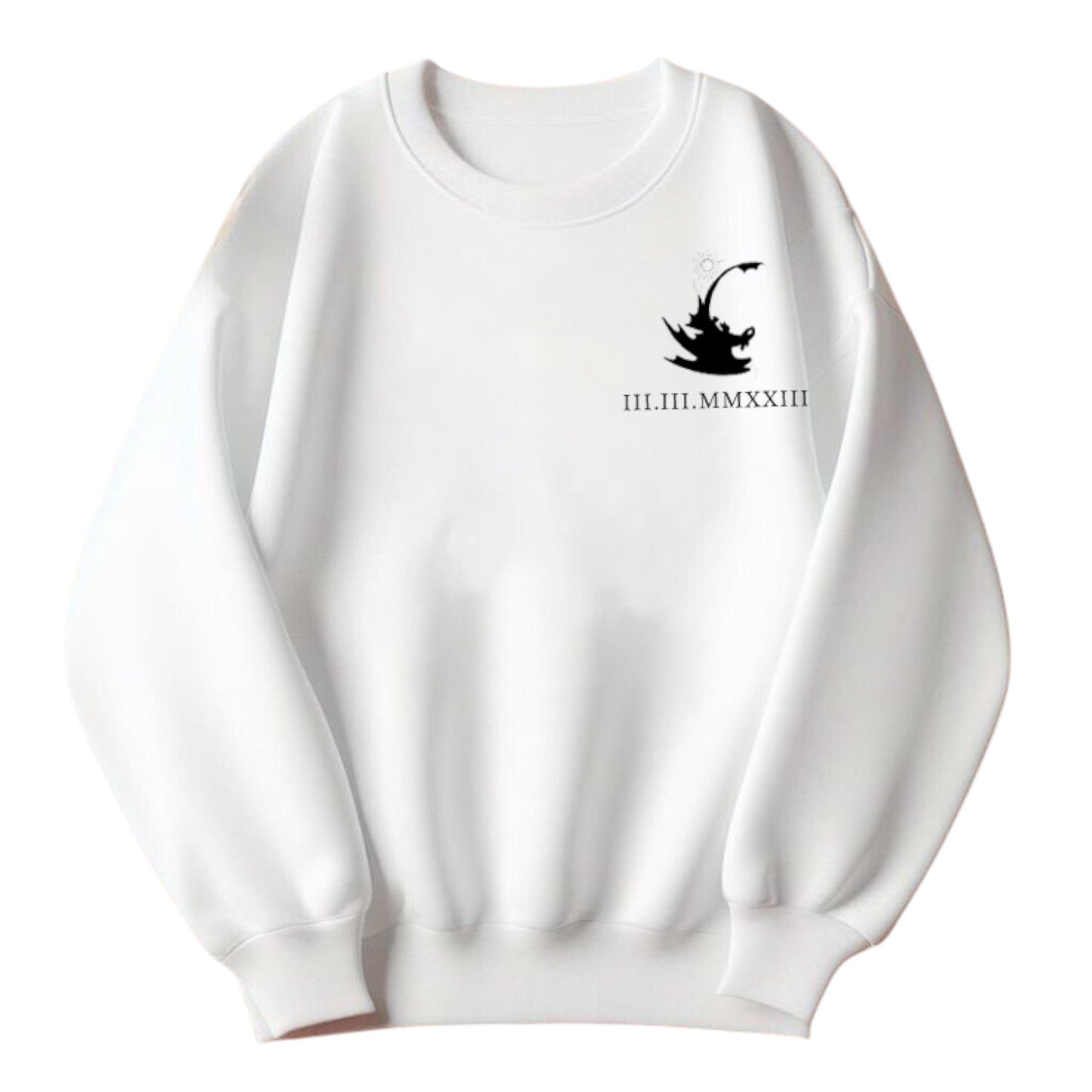 Custom  Roman Numeral Dragon Couple Sweatshirts