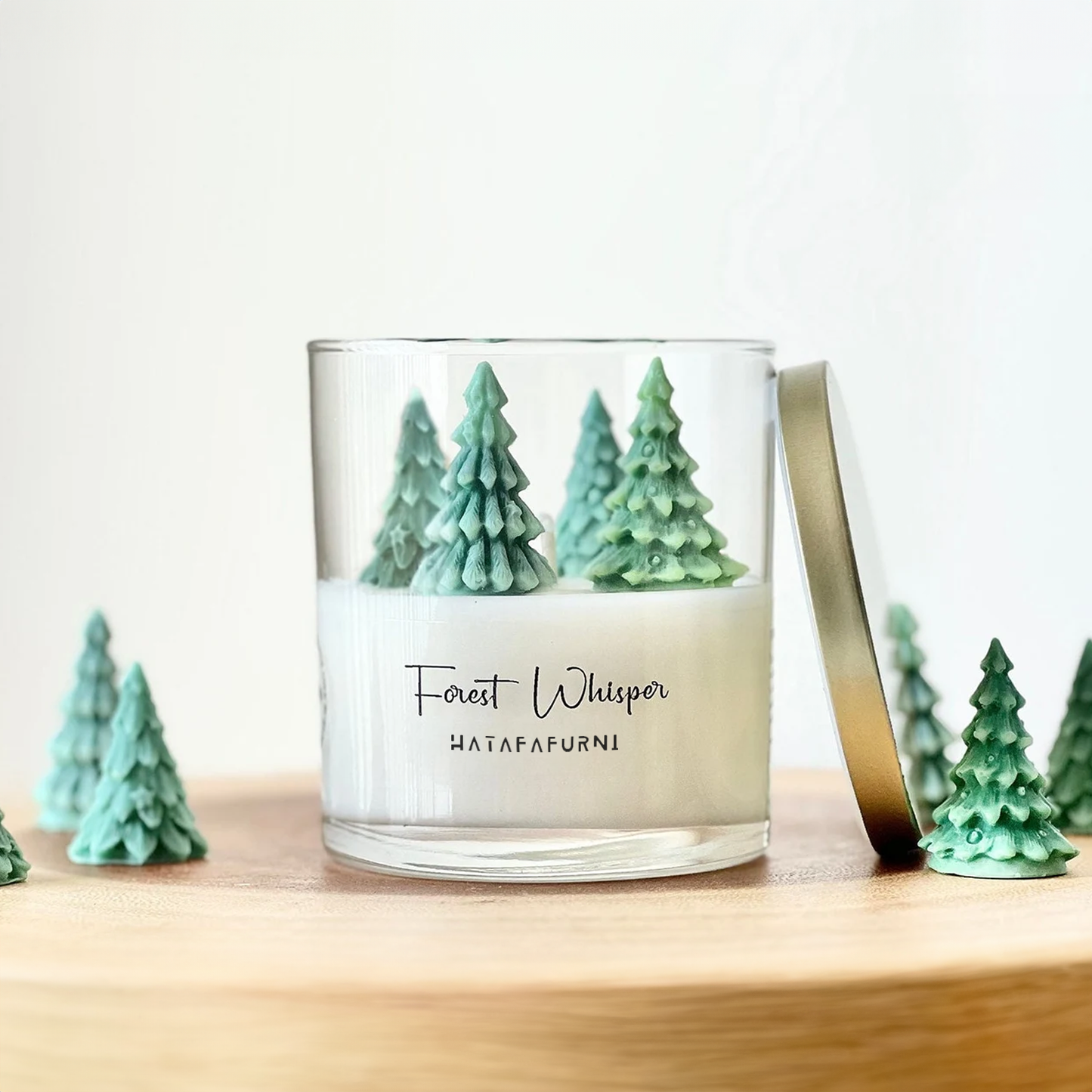 Forest Whisper Soy Candle 12oz | Housewarming Gift Box, Home decor, Christmas Birthday Candle Gift for Plant Lover