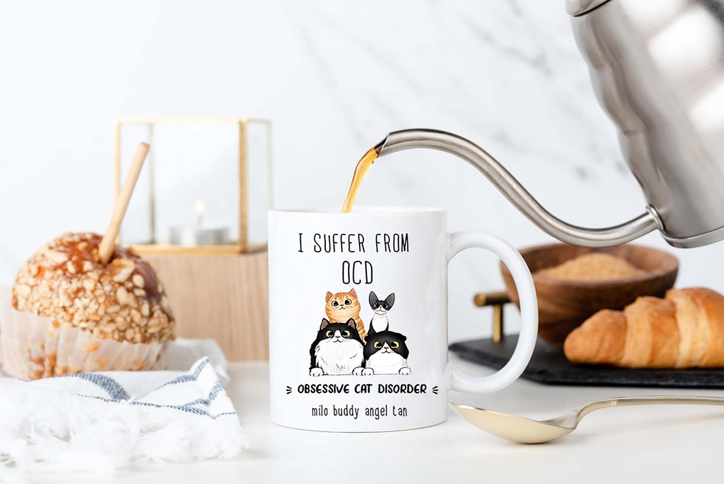 I Suffer From OCD Obsessive Cat Disorder Mug-Personalized OCD Cat Mug-Mug Gift For Cat Lover-Mug Gift For OCD Cat Lover-Funny Cat Mug Gift