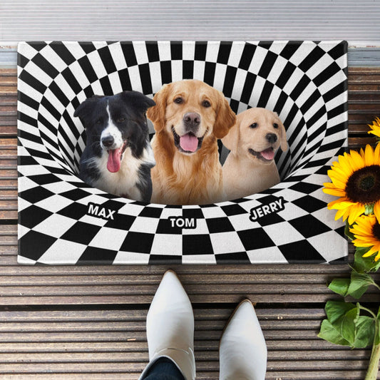 Personalized Pet Doormat, Pet Entrance Mat, Dog Welcome Doormat, Housewarming Gift, Custom Portrait Front Door Mat, 3D Design