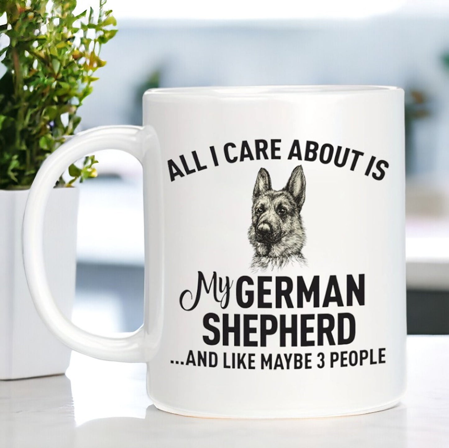 All I Care About German Shepherd Mug, Vintage German Shepherd Coffee Mug, Dog Mom Mug, Gift For Dog Lovers, Holiday Cup Mug Gift For Friends