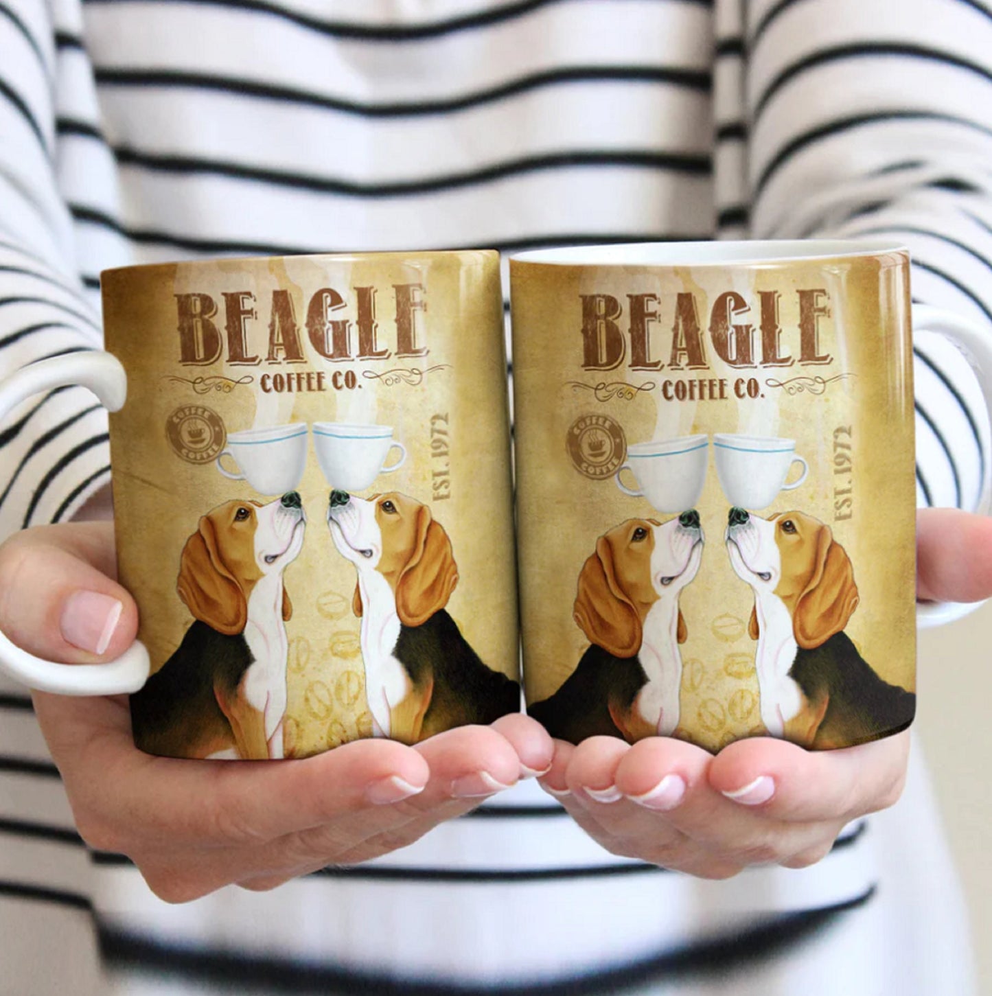 Beagle Dog Coffee Company Mug, Beagle Dog, Mom Dog Mug, Gift For Dog Lovers, Custom Dog Coffee Cup, Vintage Dog Mug, Mother's Day Gift