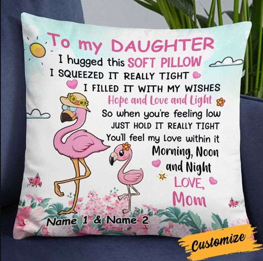 To My Daughter Personalized Pillow, Daughter Gift, Custom Gift From Mom, Daughter Cuddle Cushion, Gift For Daughter, Comfort Pillow