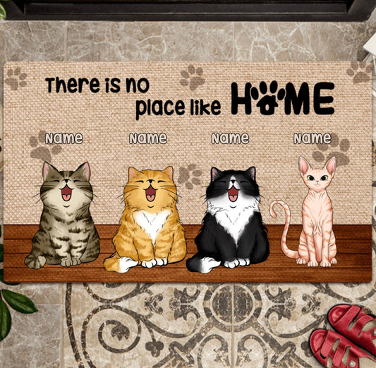 There Is No Place Like Home Personalized Dog and Cat Doormat, Dog Entrance Mat, Welcome Doormat, Housewarming Gift, Home Sweet Home