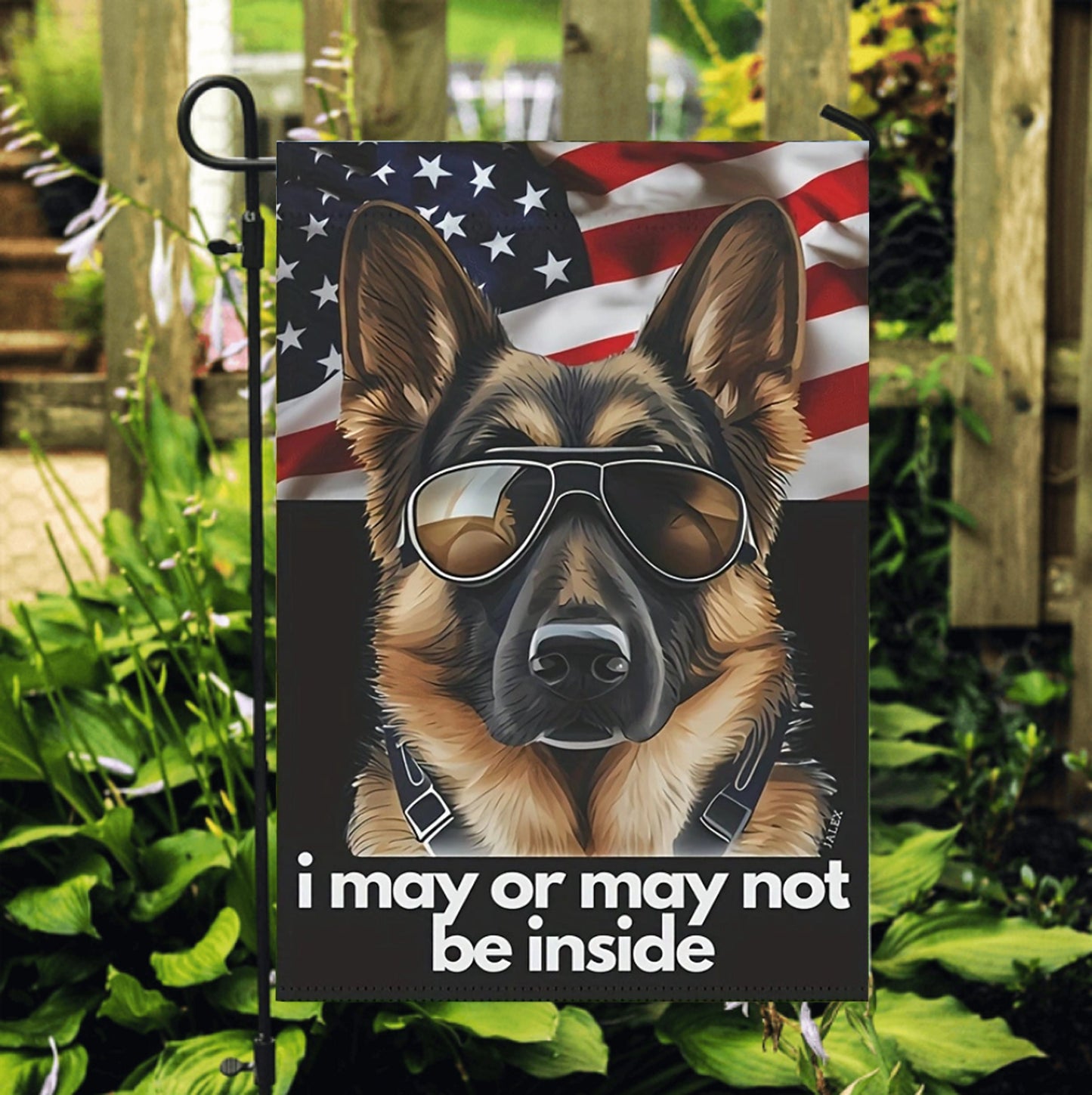 German Shepherd Flag, American Dog Flag, Spring Garden Flag, Dog Flag For Dog Lovers, Dog Owner Gift Ideas, Dog Mom, Outdoor Flag