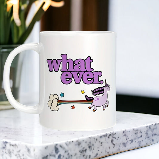 Whatever Sarcastic Sassy Unicorn Mug, Sloth Coffee Mug, Funny Unicorn Gifts, Unicorn Lover Gift, Cute Unicorn Coffee Cup, Unicorn Gift