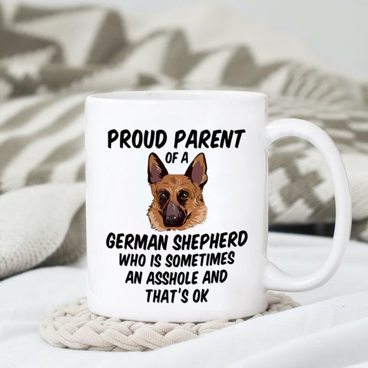 German Shepherd Coffee Mug, Proud Parent Of A German Shepherd Dog Mug For Dog Lovers, Dog Mom Mug, Gift For Dog Lovers, Vintage Mug