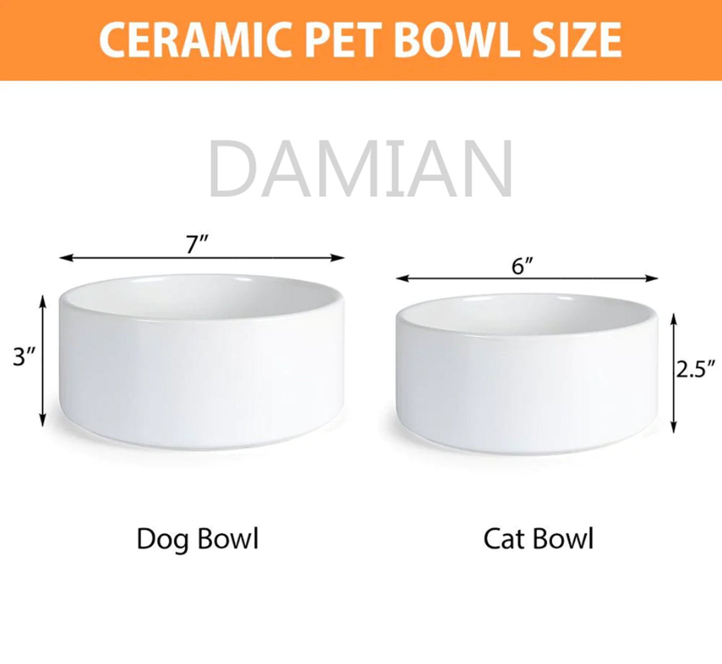 Colorful Dog Bowls with Name & Breeds Design, Ceramic Dog Bowls, New Dog Gift, Dogs Food Bowl, Dogs Water Bowl, Pet Bowl, Dog Lovers Gift