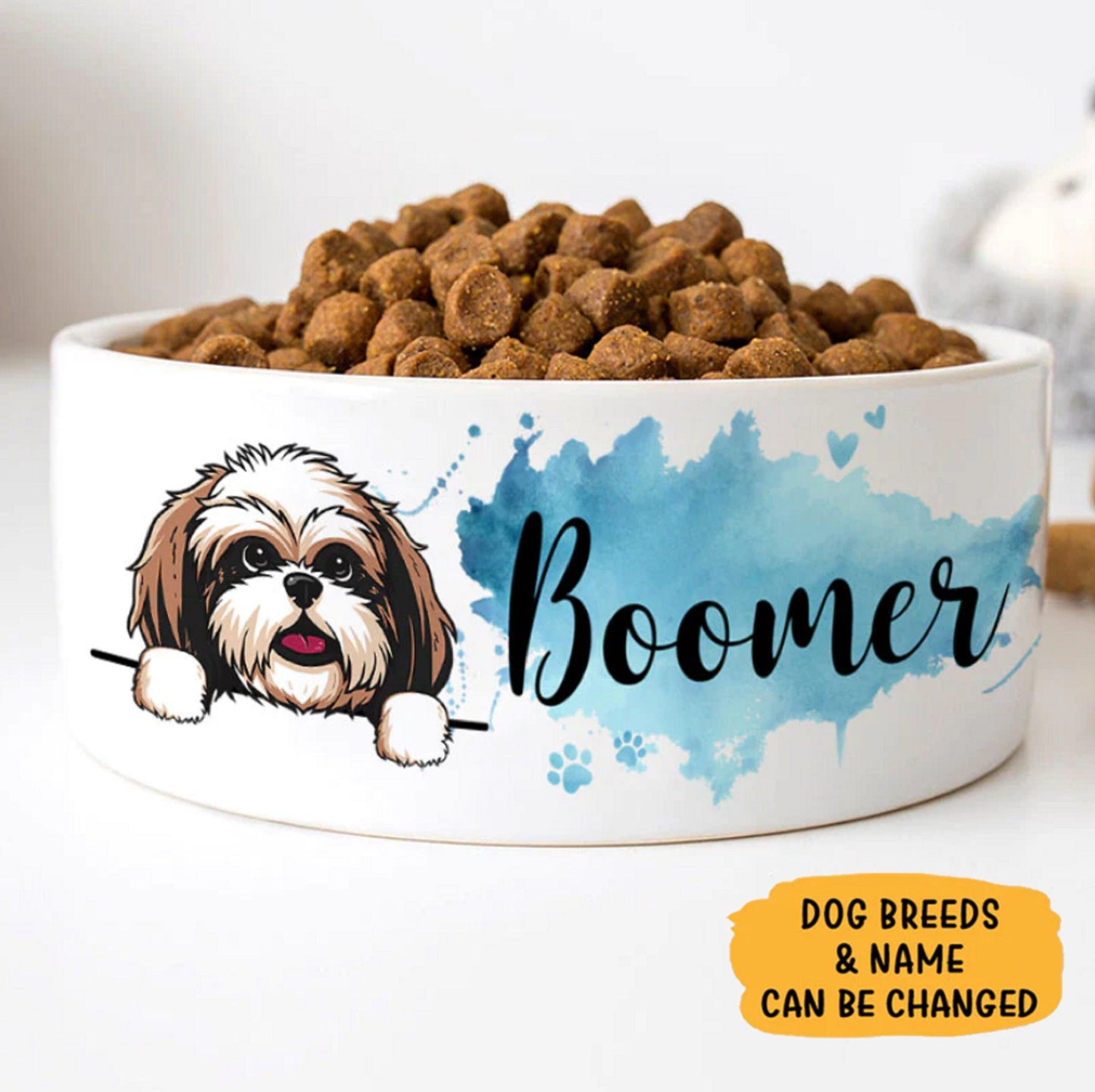 Custom Dog Bowls With Names and Designs, Personalized Dog Bowl, New Dog Gift, Dog Food Bowl, Dog Water Bowl, Pet Bowl, Dog Lovers Gifts