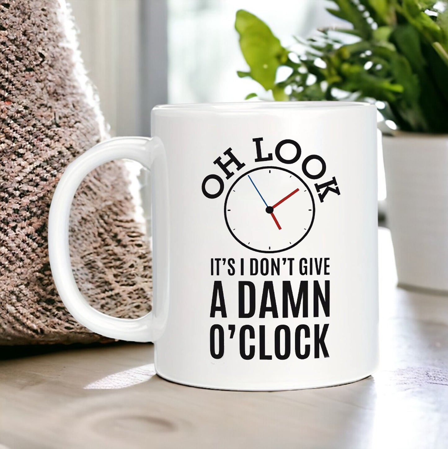 Oh Look It's I Don't Give A Damn O'Clock Funny Mug, Retirement Mug, Gifts for Grandma, Grandpa, Old People Mug, Senior Mug, Senior Citizen