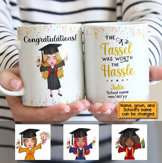 Graduation 2024 Personalized Mug, Class of 2024, High School Graduation Gift, Grad Gift, Graduation Coffee Mug, Graduation Gift for Daughter