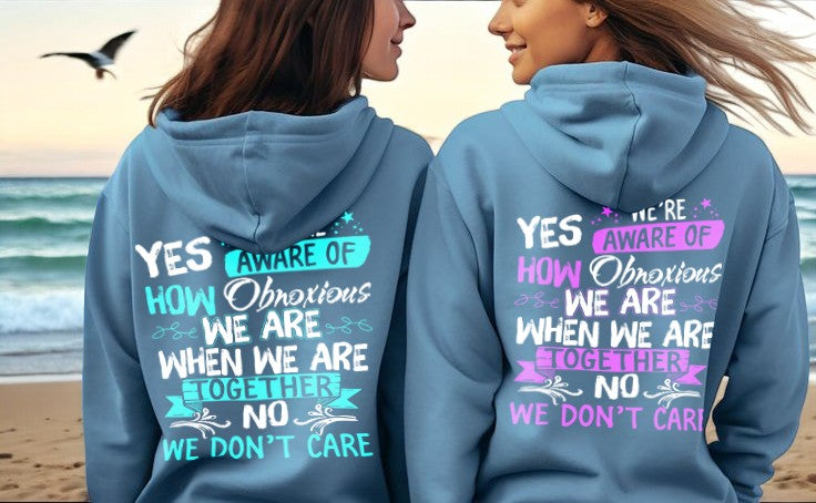 Personalized Best Friend Couple Hoodie, Funny Matching Sweatshirt for Besties, BFF Hoodie Gift