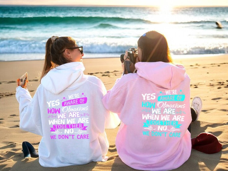 Personalized Best Friend Couple Hoodie, Funny Matching Sweatshirt for Besties, BFF Hoodie Gift