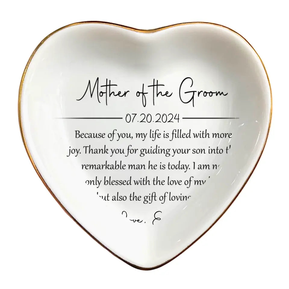 Mother Of The Groom Personalized Ring Dish-Mother-in-Law Gift From Bride