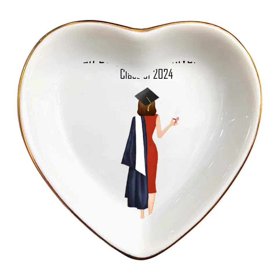 Personalized Graduation Ring Dish | Custom Name & Degree Keepsake | Unique Gift for Graduates