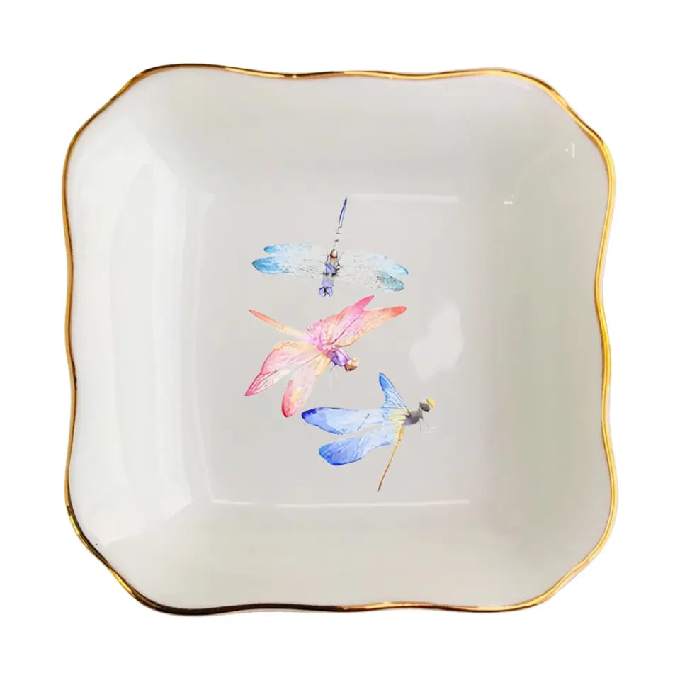 Dragonfly Ring Dish | Unique Dragonfly Gifts | Personalized Jewelry Tray for Dragonfly Lovers