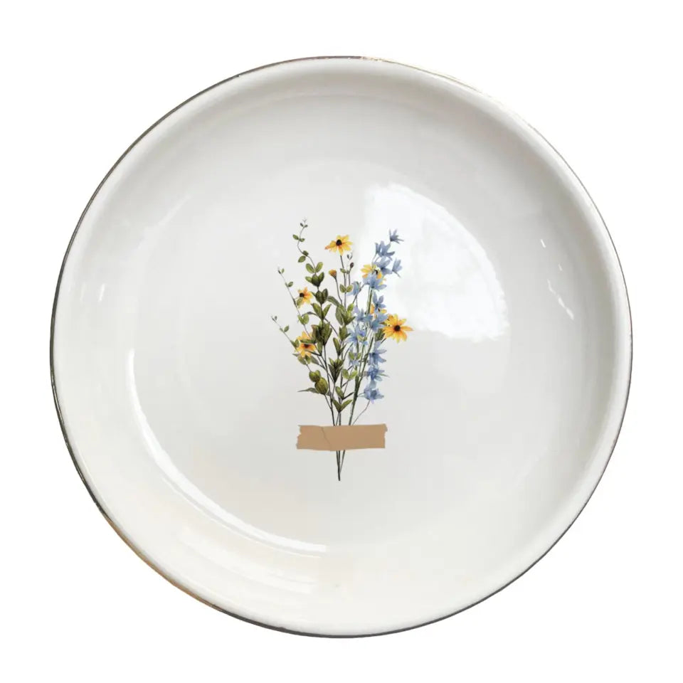 Custom Floral Trinket Tray-Personalized Jewelry Dish-Bridal Shower Gift-Mother's Day Gift-Bride Gift-Bridesmaid Gift-Daughter Birthday Gift