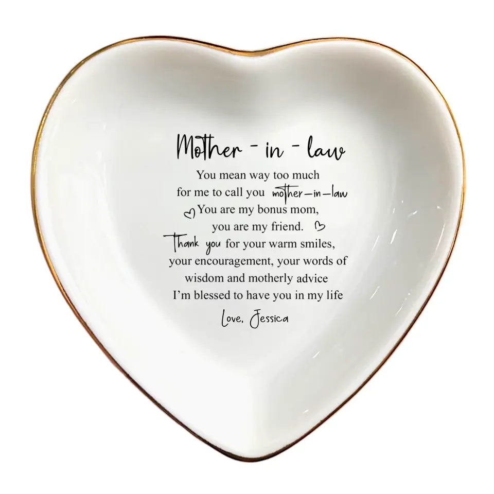 You Mean Way Too Much-Mother-in-Law Personalized Ring Dish-Mother of the Groom Gift