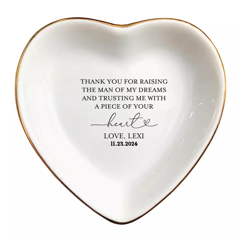 Thank You For Raising The Man of My Dreams Ring Holders - Future Mother In Law Gift Ring Dish