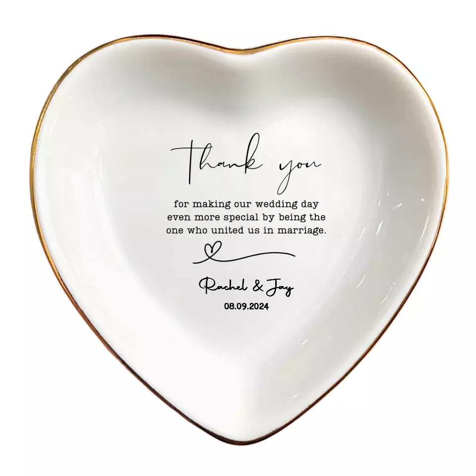 Wedding Officiant Gift - Officiant Ring Dish - Inspirational Thank You Gift for Women - Appreciation Keepsake
