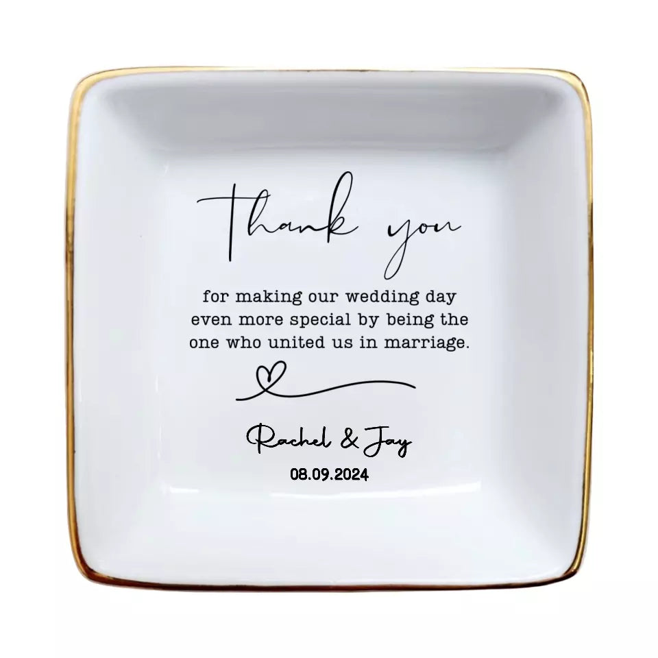 Wedding Officiant Gift - Officiant Ring Dish - Inspirational Thank You Gift for Women - Appreciation Keepsake