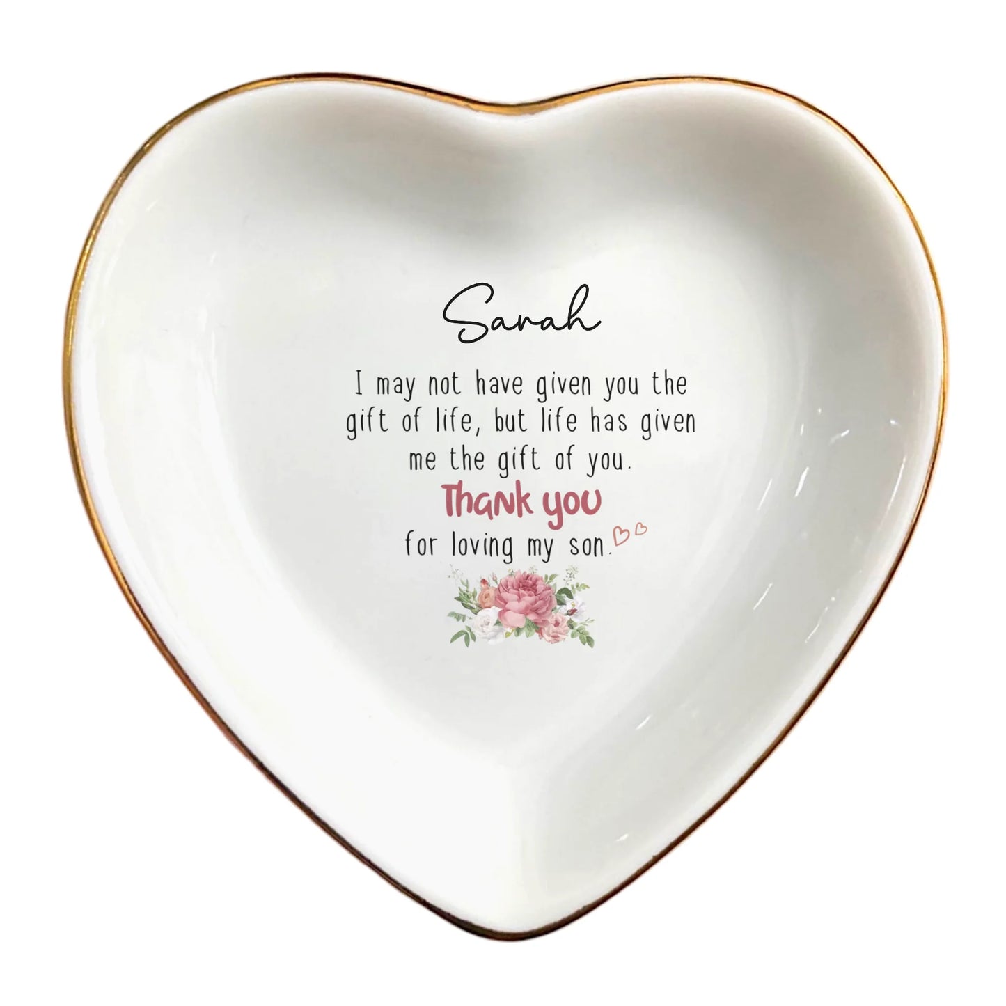 Customized Mother-in-Law Ring Dish | Wedding & Mother's Day Gift for MIL | Jewelry Trinket Tray