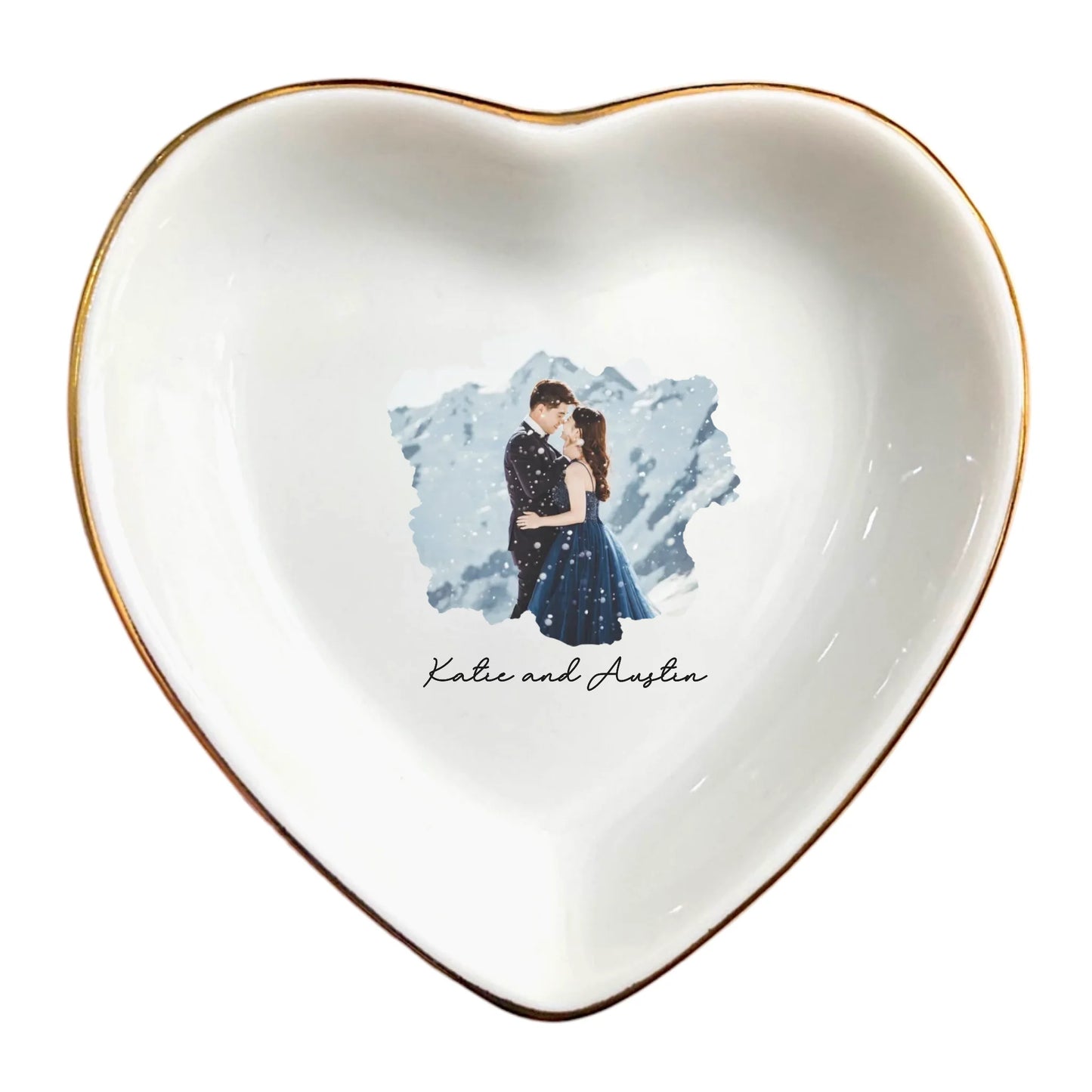 Custom Photo Ring Trinket Dish | Personalized Jewelry Tray Gift, Christmas Gift For Mom, Anniversary Gift For Wife,  Wedding Gift