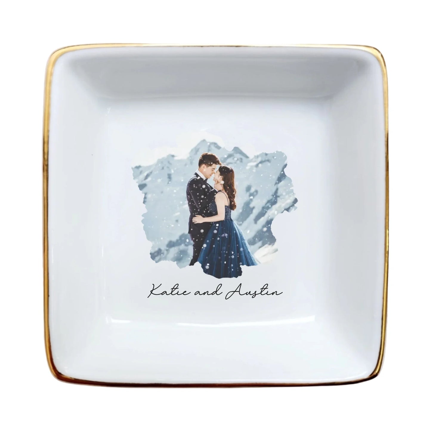 Custom Photo Ring Trinket Dish | Personalized Jewelry Tray Gift, Christmas Gift For Mom, Anniversary Gift For Wife,  Wedding Gift
